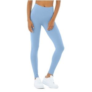 Alo 7/8 Airbrush High Waisted Leggings in Blue Skies